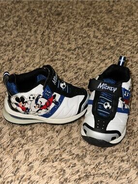 Disney Mickey Mouse White, Blue & Black Kids Sneakers